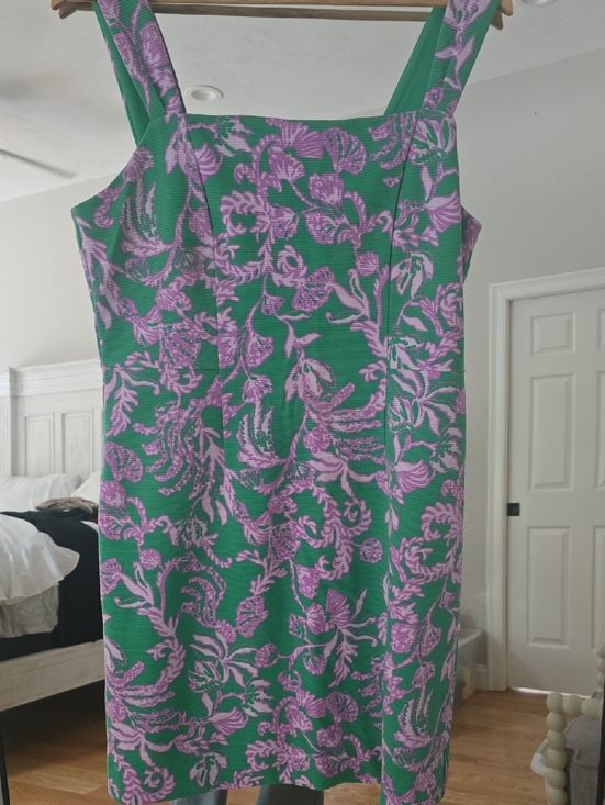 Lilly Pulitzer Dresses & Skirts - Lilly Pulitzer Green Sundress with Lilac Floral Print